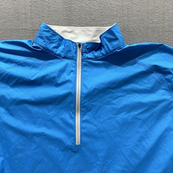 Peter Millar Windbreaker Mens 2XL Blue E4 Wind Performance 1/4 Zip Packable Golf - Picture 3 of 11